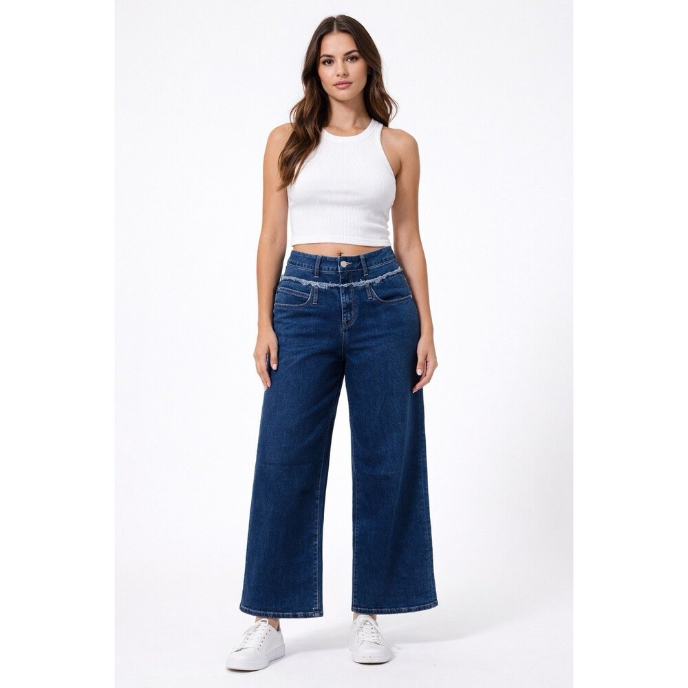 Flamingals Wide Leg Jeans Waist Detail Size S Small NWT!!